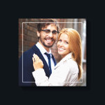 Modern Monogram Photo Canvas Print<br><div class="desc">Full bleed photo canvas featuring an elegant thin frame and a 3-letter monogram. Personalize it with your wedding date, family name, or any text of your choice for a beautiful and unique piece of wall art.</div>