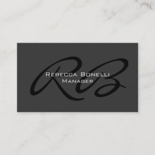 Modern Monogram Professional Elegant Business Card