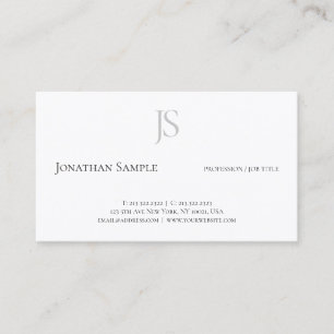 Modern Monogram Professional Minimalist Template Business Card
