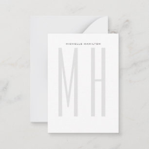 Modern Monogram Professional Plain Minimalist Card
