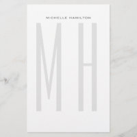 Modern Monogram Professional Plain Minimalist