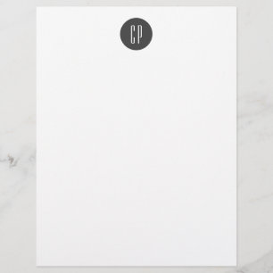 Modern Monogram Professional Plain Simple Initials Letterhead