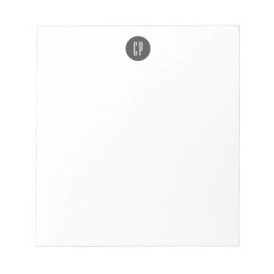 Modern Monogram Professional Plain Simple Initials Notepad