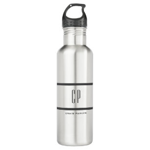 Modern Monogram Professional Plain Simple Minimal 710 Ml Water Bottle