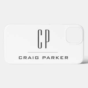 Modern Monogram Professional Plain Simple Minimal iPhone 13 Case