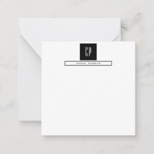 Modern Monogram Professional Plain Simple Name Card