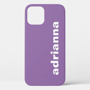 Modern Monogram Purple iPhone 12 Pro Case