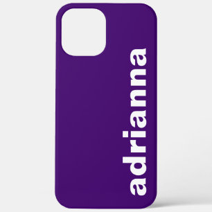 Modern Monogram Purple iPhone 12 Pro Max Case