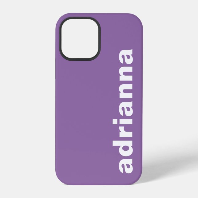 Modern Monogram Purple iPhone Case (Back)