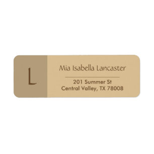Modern Monogram  - Return Address Labels