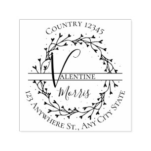 Modern Monogram Return Address Self-inking Stamp