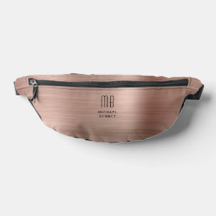 Modern Monogram Rose Gold Fanny Pack