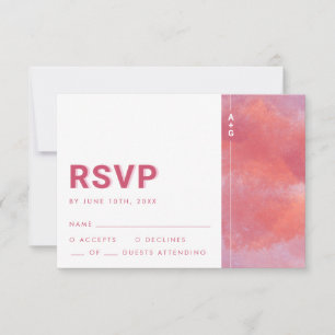 Modern Monogram RSVP Card