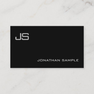 Modern Monogram Simple Design Fashionable Plain Business Card