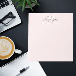 Modern Monogram Simple Stylish Pastel Pink Notepad<br><div class="desc">Modern Monogram Simple Stylish Pastel Pink Notepad</div>
