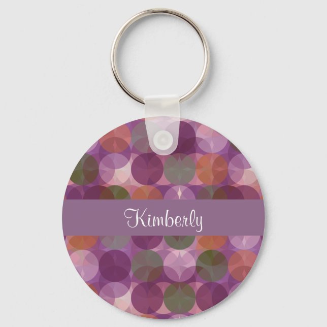 Modern Monogram Style Keychain (Front)