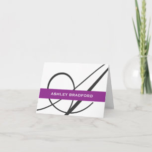 Modern Monogram Thank You Card