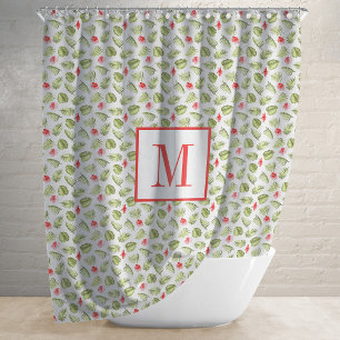 Modern Monogram Tropical Palm Leaves Pattern