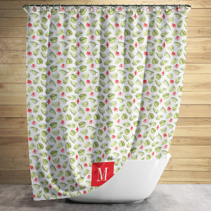 Modern Monogram Tropical Palm Leaves Pattern