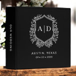 Modern Monogram Wedding Black Crest Binder<br><div class="desc">Elevate your wedding celebration with the Modern Monogram Wedding Crest Napkins. Featuring an elegant monogram crest design, these high-quality napkins add a sophisticated touch to any event. Perfect for weddings, engagement parties, and bridal showers, they are both stylish and functional, helping keep your event tidy. Customize with your initials for...</div>