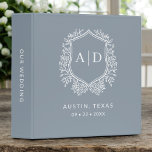 Modern Monogram Wedding Dusty Blue Crest Binder<br><div class="desc">Elevate your wedding celebration with the Modern Monogram Wedding Crest Napkins. Featuring an elegant monogram crest design, these high-quality napkins add a sophisticated touch to any event. Perfect for weddings, engagement parties, and bridal showers, they are both stylish and functional, helping keep your event tidy. Customize with your initials for...</div>
