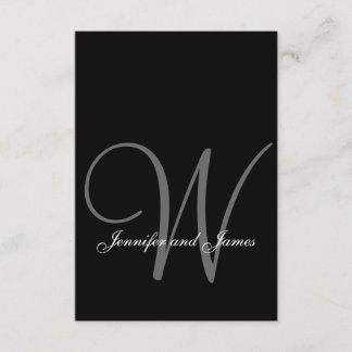 Modern Monogram Wedding RSVP Card