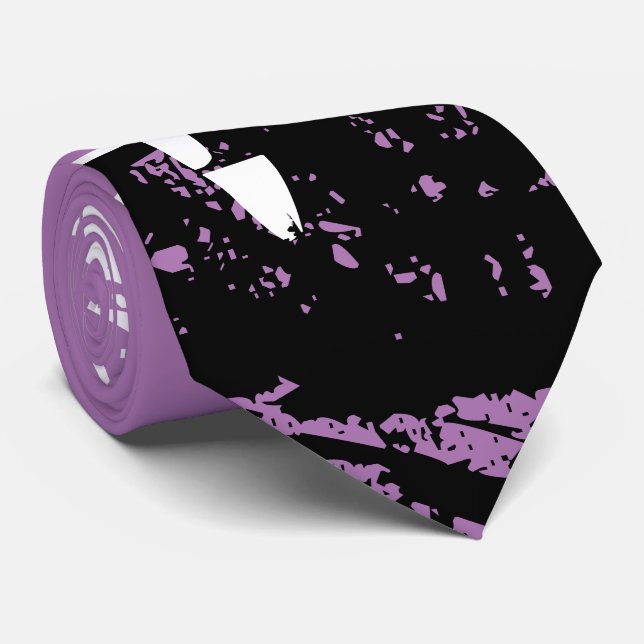 Modern monogram with initial "p" purple tie (Rolled)