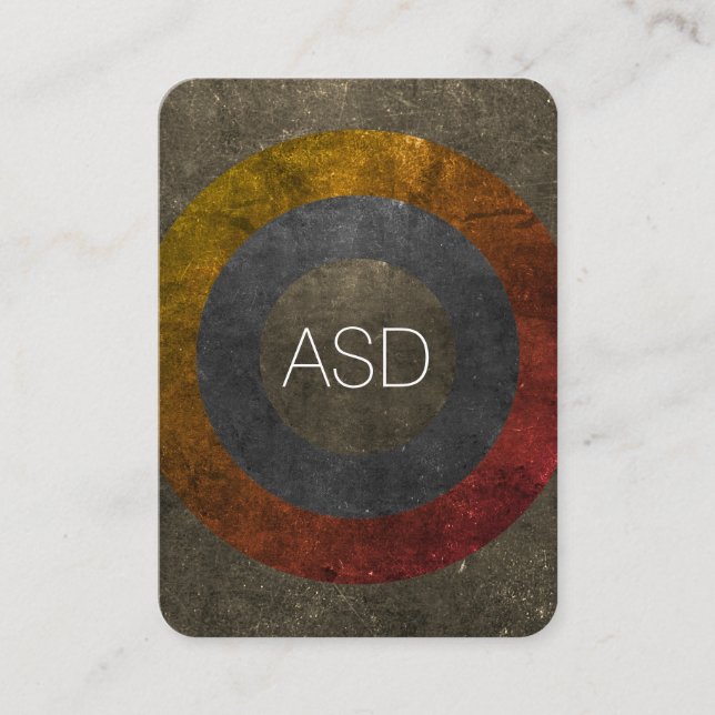 Modern Monogram with Texturized Colour Ways Business Card (Front)