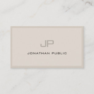 Modern Monogrammed Elegant Sleek Professional Chic Business Card