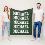 Modern Monogrammed For Him Fleece Throw Blanket<br><div class="desc">Level up your chill game with our personalized name blanket! Whether you're watching a movie,  gaming,  or just taking it easy,  this soft and cool blanket is designed to make your space as awesome as you are.</div>