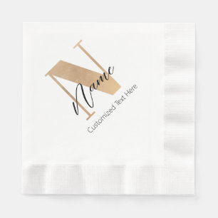 Modern Monogrammed Initial N & Name Personalized Napkin