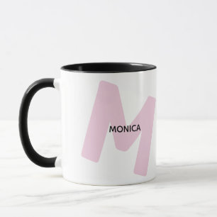 Modern Monogrammed Initial & Name Coffee mug