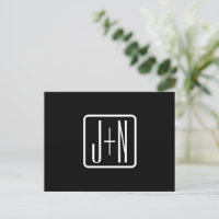 Modern Monogrammed Initials | Black & White