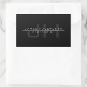 Modern Monogrammed Initials (or other text) Grey Sticker