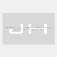 Modern Monogrammed Initials (or other text) Grey