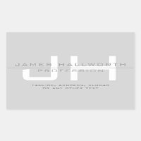 Modern Monogrammed Initials (or other text) Grey