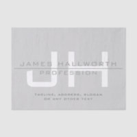 Modern Monogrammed Initials (or other text) Grey
