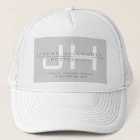 Modern Monogrammed Initials (or other text) Grey