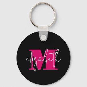 Modern Monogrammed Keychain
