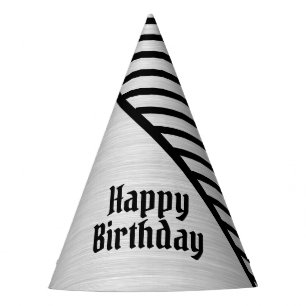 Modern Monogrammed Line Art Party Hat