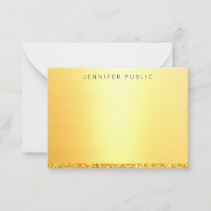 Modern Monogrammed Template Trendy Gold Glitter