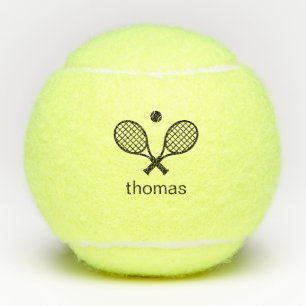 Modern Monogrammed Tennis Balls