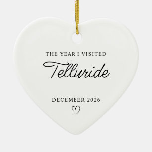 Modern Monoline The Year I Visited Telluride Ceramic Ornament