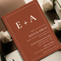 Modern Moody Photo Wedding Invitation with QR code