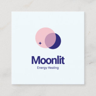 Modern Moon Star Celestial Astrology Square Business Card