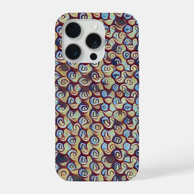 Modern mosaic abstract geometric pattern 1290 iPhone case (Back)