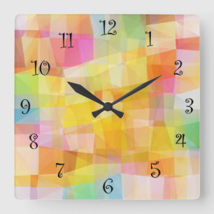 Modern Mosaic Design Square Wall Clock