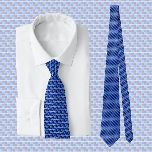 Modern mosaic in black and royal blue tie (Creator Uploaded)