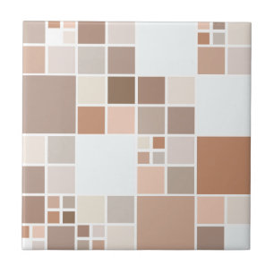 Modern Mosaic Tan Chocolate Kitchen Tile