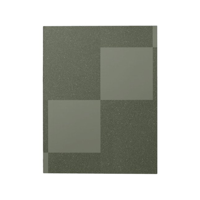 Modern Moss Green Blocks Notepad – Customizable (Rotated)